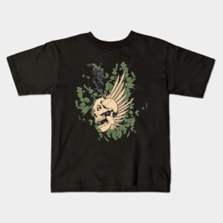 Raven skull Kids T-Shirt